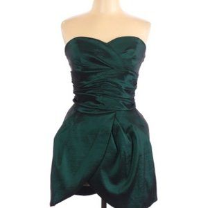Jessica McClintock Emerald Green Strapless Dress